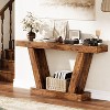 Console Sofa Table, 2-Tier Farmhouse Narrow Behind Couch Sofa - 4 of 4