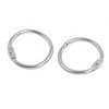 Unique Bargains 5 Pcs Silver Tone Metal 0.9" Loose Leaf Bundle Book Rings Keyrings - 2 of 3