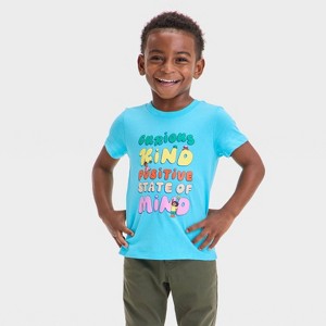 Toddler Boys' Short Sleeve State of Mind Graphic T-Shirt - Cat & Jack™ Turquoise Blue - 1 of 4