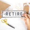 Pavilion Gift Company - Retire - 10" x 3" Wood Framed Glass Plaque - Wall Sign Panels - 4 of 4