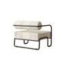 Modern Accent Chair, Upholstered Comfy Reading Chair With Backrest, Single Sofa Chair, Metal Sofa Armchair for Living Room Bedroom Balcony - 4 of 4