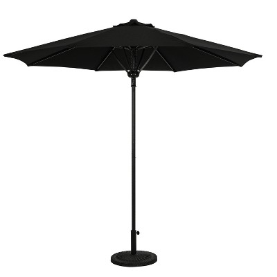 9' Cabo II Spring-Up Market Patio Umbrella Black - Island Umbrella