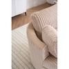 Oversized Corduroy Round Swivel Chair with Pillows - 2 of 4