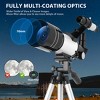 SUGIFT 70mm Refractor Telescope, 150X Magnification with Moon Filter, Adjustable Tripod, Portable Astronomy Telescope - 4 of 4