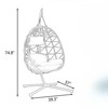 DSVIMOY Egg Chairs, Patio Egg Chair with Stand, Patio Hanging Egg Chair for Bedroom Living Room Balcony, Grey, 39.3"*37"*74.8" - 3 of 4