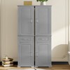 Whisen Tall Bathroom Cabinet with Adjustable Shelf - 2 of 4