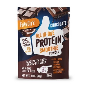 FlavCity Single Serve Protein Smoothie Powder - Chocolate - 48gms - 1 of 4
