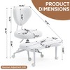 TopComfy Task and Office Chair Ergonomic Cross Legged Lumbar Support Height Adjustable Seat Cushion for Office Work Study, Beige, 26.38"*10.63"*17.33" - 4 of 4