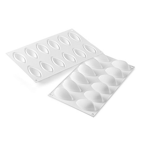 Silikomart Quenelle24 Silicone Baking Mold 0.8 Oz, 12 cavities