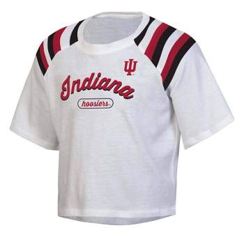 NCAA Indiana Hoosiers Girls' White Boxy T-Shirt