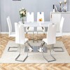 Infurnic Dining Chairs Modern Style Set of 4 Uniquely Designed Chairs, Suitable for Restaurants, Kitchens, Conference Rooms, White, 15.7"*16"*37.4" - 2 of 4