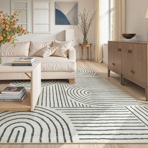 Lahome Abstract Washable Rugs Non Slip Soft Living Room Rugs Ultra-Thin Rainbow Bedroom Rug Non Skid Rug Backing Accent Carpet for Room Office - 1 of 4