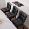 Bekrvio 26" Swivel Counter Height Bar Stools Set of 2,Modern Faux Leather Upholstered with Back,Counter Stool Chairs for Kitchen Island - 4 of 4