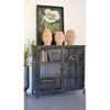 Short Iron and Glass Apothecary Cabinet – 39.5" Tall Storage by Kalalou - 3 of 3