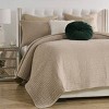 Greenland Home Fashions Velvet Crush Khaki Quilt Bedding Set Cream - 2 of 4