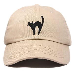 Dalix Black Cat Embroidered Womens Cotton Dad Hat Baseball Cap Adjustable - 1 of 4