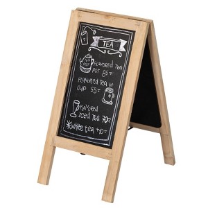 Vintiquewise Wooden A-Frame Chalkboard Sign Double-Sided Menu Board Easel for Restaurant, Cafe, Bar, Bakery, Wedding, Party, Home Display - 1 of 4