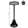 JONATHAN Y Irida 24" Art Deco Designer Pedestal Drink Table & Decorative End Table with Hammered Round Top & Bell Base - 4 of 4