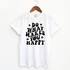 Simply Sage Market Women's Makes You Happy Smiley Face Short Sleeve Garment Dyed Tee - 2 of 2