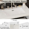 ORRD 31" Farmhouse Bathroom Vanity with Sink – Rustic Antique White Cabinet with Soft-Close Doors - 3 of 4