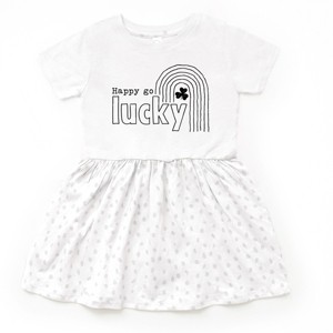 The Juniper Shop Happy Go Lucky Shamrock Toddler Dress - 1 of 4