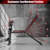 GIKPAL 7 Positions Adjustable Weight Bench,With Extended Headrest and Leg Extension,Foldable Workout Olympic Weight Bench, Maximum Weight 770 Lbs. - 2 of 4