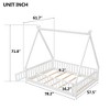 JUJABU Full Tent-shaped Floor Bed with Guardrails, Slats and Door - 3 of 4