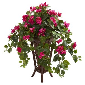 HomeStock  4.6 ft. Artificial Bougainvillea Tree in Planter for Indoor/Outdoor - 1 of 2