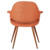 Phoebe Mid-Century Dining Chair Pumpkin - Armen Living: Upholstered, Walnut Legs, 250lb Capacity - 3 of 4