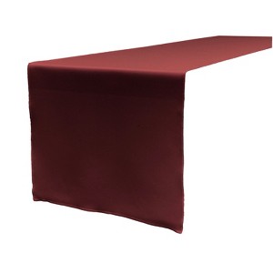 Slickblue 14"x108" Linen-Look Table Runner – Polyester Poplin, Wrinkle-Resistant, Serged Edge Finish, 41 Color Options - 1 of 3