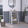 SEVOBAL Bathroom Storage Cabinets with Two Interior Shelves and Four Open Shelves for Bathroom Organization, Multicolored, 36"*20"*4" - 3 of 4