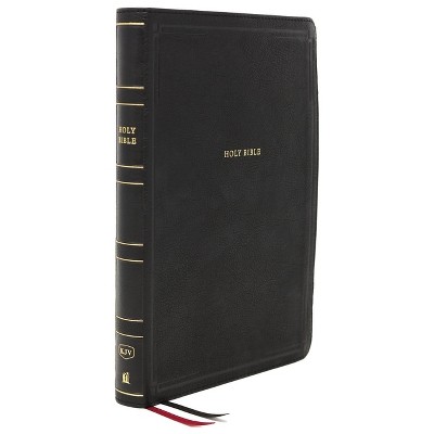 Kjv, Thinline Bible, Giant Print, Leathersoft, Black, Red Letter Edition, Comfort Print - Large Print by  Thomas Nelson (Leather Bound)