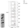 Tree City - Slim 7-Tier 45'' Vertical Wooden Shoe Rack for Entryway, Closet & Small Spaces,Holds 7-10 Pairs - 4 of 4