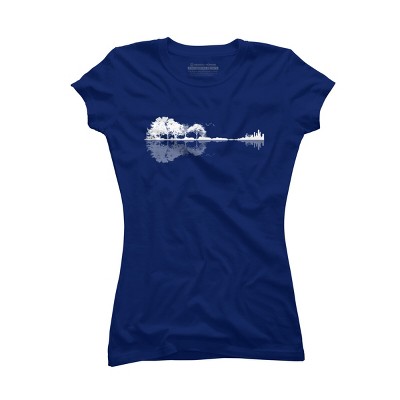 Junior's Design By Humans Nature Guitar By Maryedenoa T-Shirt