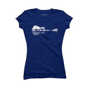 Junior's Design By Humans Nature Guitar By Maryedenoa T-Shirt - 1 of 3