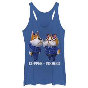 Women's Nintendo Animal Crossing Police Dogs Racerback Tank Top - 1 of 3