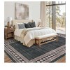 Brown-2*6 feet  Contemporary Machine Washable Area Rug Modern Geometric Floor Cover Non Slip Stylish  Bordered Accent Carpet Stain Resistant Low Pile - 3 of 4