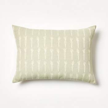Oversize Woven Carrot Lumbar Throw Pillow Sage/Cream - Threshold™ designed with Studio McGee