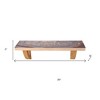 HomeRoots 36" Gray And Natural Wood Agate Pattern Wall Mount Accent Shelf - 3 of 4