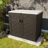 Large 48 Cu. Ft. Outdoor Storage Shed - Heavy-Duty Weather-Resistant Resin Tool Shed in Black for Lawn Mowers, Garbage Cans & Garden Tools - Black - 2 of 4