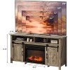 VINGLI Fireplace TV Stand with Sliding Barn Door for 70 Inch TV, Farmhouse Entertainment Center with 23" Fireplace, Fireplace Media Console Table - 2 of 4