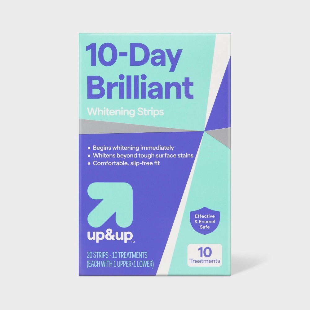 Photos - Toothpaste / Mouthwash 10-Day Brilliant White Whitening Strips - up & up™