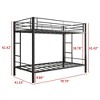 ALEXOUN Metal Bunk Bed Twin Over Twin, Heavy Duty Twin Bunk Beds with shelf and Slatted Support No Box Spring Needed - 3 of 4