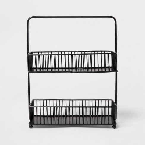 Iron And Mangowood 2-tier Wire Spice Rack Black - Threshold™ : Target