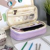 Wrapables Large Capacity Pencil Case, Expandable Pencil Pouch for Stationery Tools, Lavender - image 4 of 4