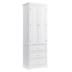 Ridstar 70 in. H White Bathroom Storage Cabinet with Three Drawers - 1 of 4