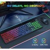 Backlit Keyboard and Mouse Combo - RGB Backlit, Rechargeable & Light Up Letters, Ergonomic Tilt Angle, Quiet Keyboard Mouse (Black) - 4 of 4
