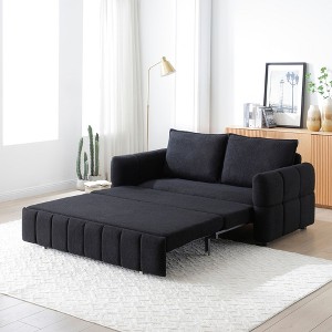 NicBex Couches for Living Room 3-Seater Sofa 3 in 1 Pull Out Couch Bed Comfy Teddy Upholstered Sofa with Chaise for Bedroom - 1 of 4