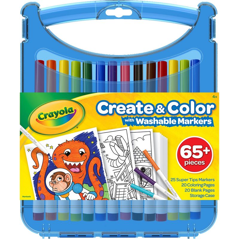 Crayola 65pc Create &#38; Color Art Case with Washable Markers, 1 of 6