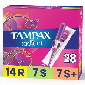 Tampax Pearl Plastic Tampons Light/Regular/Super Absorbency Multipack  Scented 34 Count - Pack of 6 (204 Total Count)